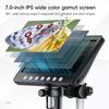 7" LCD Coin Microscope 50X-1200X Magnifier 5MP HD Digital Microscope 8 LED Lights Electronics Repair Soldring PC View Device