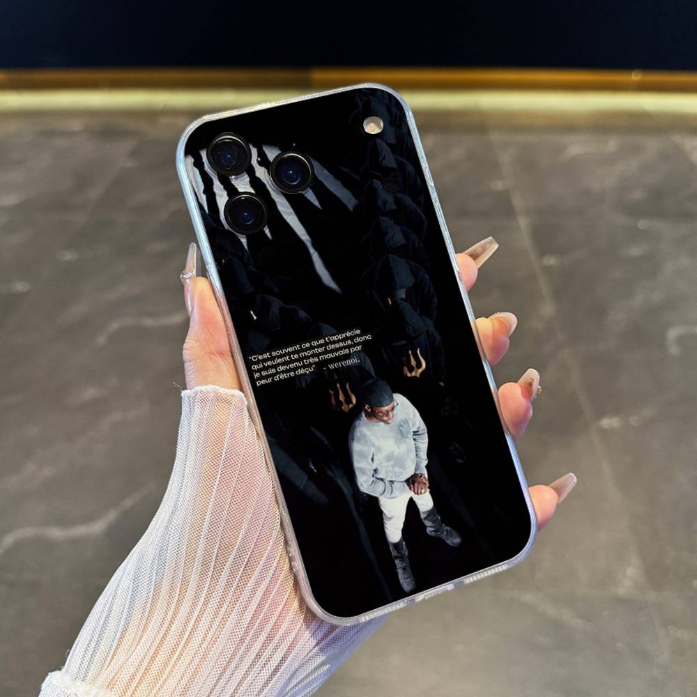 

W-Werenoi Diamant Noir Phone Case For iPhone 17,16,15,14,13,12,11 Pro,Max,Plus,X,XS,XR,SE4,E Mini Transparent Soft Cover iPhone15