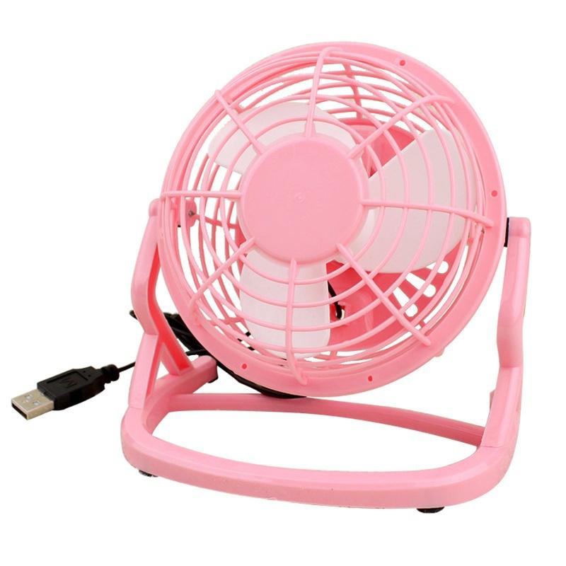 Plastic Portable 4 Inch USB Powered Fan Office Desk Mini Fan Powerful Wind for PC/Laptop