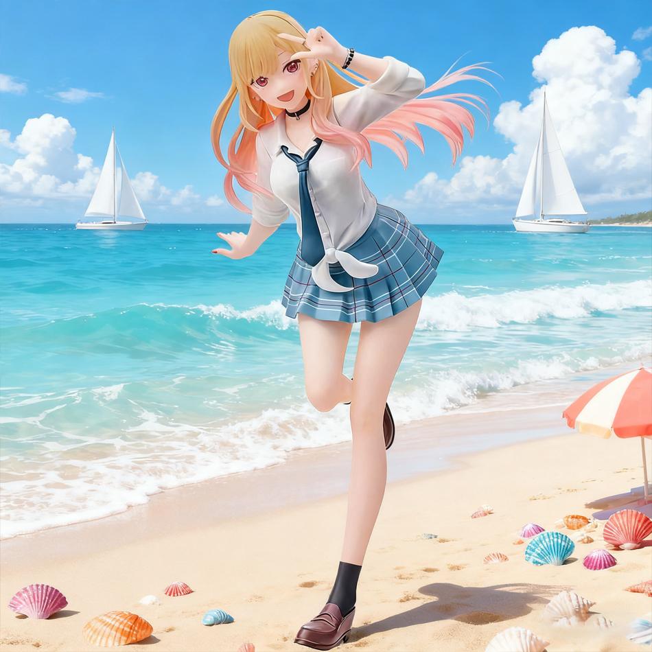 18cm Anime Kitagawa Marin 18cm Action Figure - Cute Uniform Girl Standing Pose Model Desktop Ornament Collectible Child Toy Gift