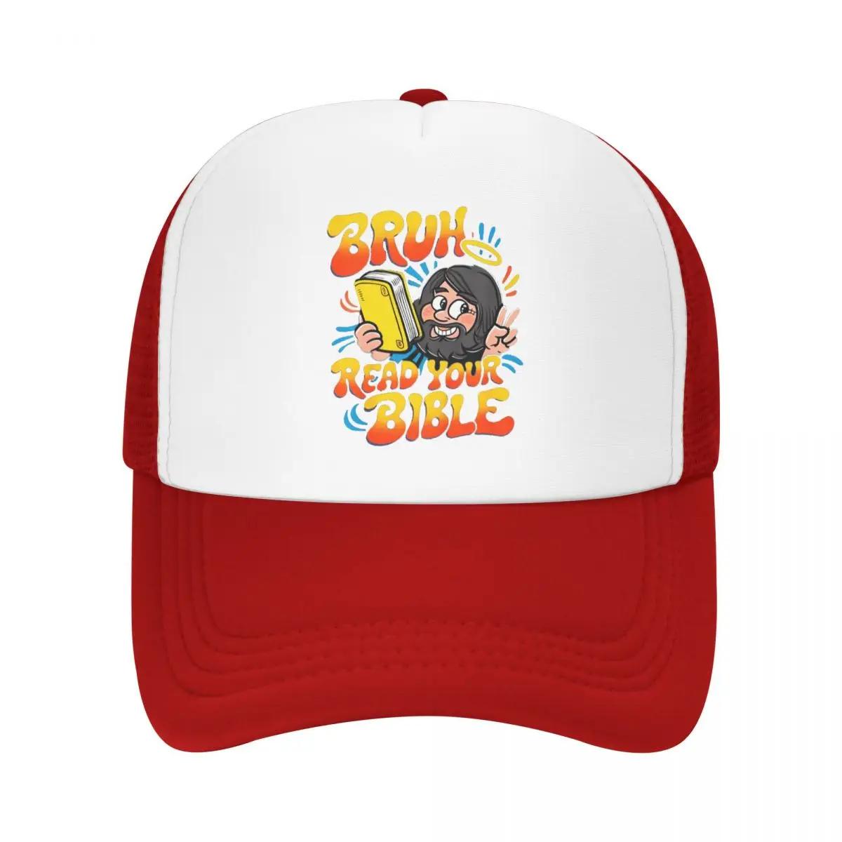 Personalized Bruh Read Your Bible Baseball Cap Women Unisex Breathable Christian God Quotes Trucker Hat Streetwear Snapback Hats One Size