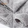 Women Winter Coat Thick Stand Collar Double-sided Fleece Neck Protection Zipper Closure Solid Color Long Sleeves Heat Retention Outdoor Jacket