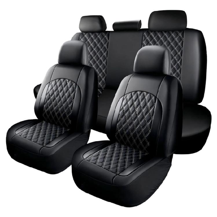 Coprisedili Auto Trapuntati a Diamante Universali Proteggi Cuscino 2/4/9 Pezzi Pelle PU Premium Per Berlina SUV Uso Stagione Unica