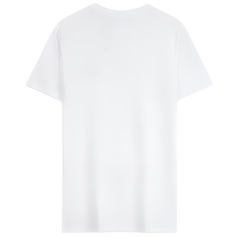 Calvin Klein Casual Commuting Letter Slim Fit Short Sleeve T-Shirt Men Tops Milk-White J322702