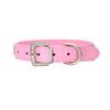 Shiny Leather Cat & Dog Collars with Diamond Candy Colors, Multi-Size Options