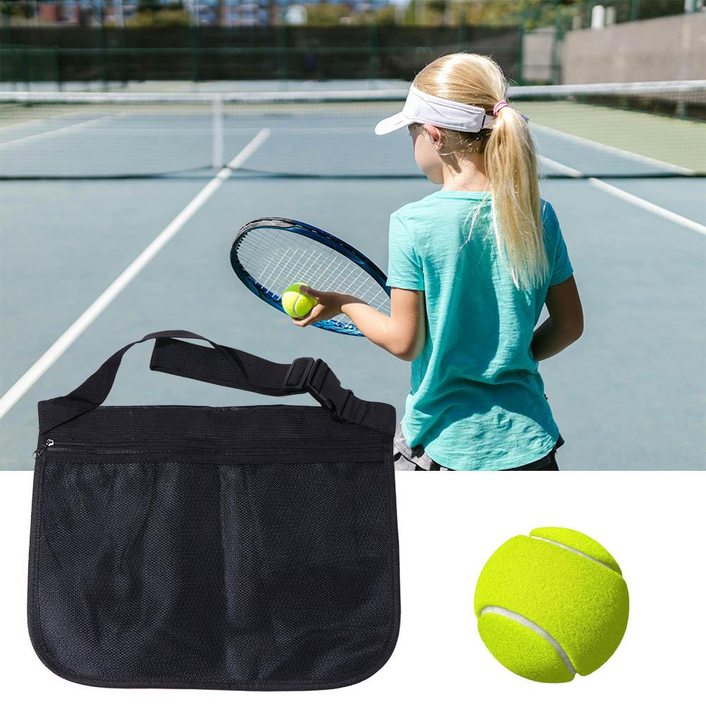 Mesh Pouch Tennis Ball Carry Bag Large Capacity Tennis Ball Holder  Mobile Phone Holder