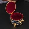 Europäische Rose Runde Schmuckschatulle Vintage Zuhause Emaille Schminktisch Metall Aufbewahrungsbox
