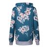 Women's Fashion Printed Hooded Long Sleeve Loose Tops Blouses Sweater