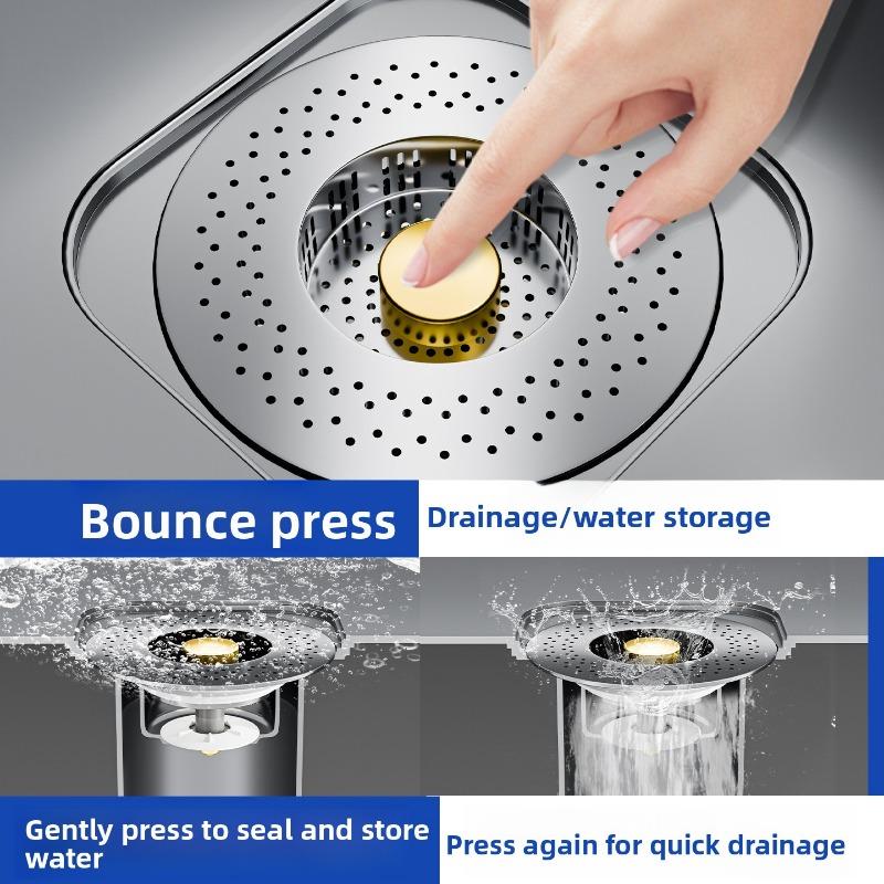 Premium Steel Filter Sink Stainless Screen Leaky Sink Plug Universal Spring Core Drain For Sink And Sink