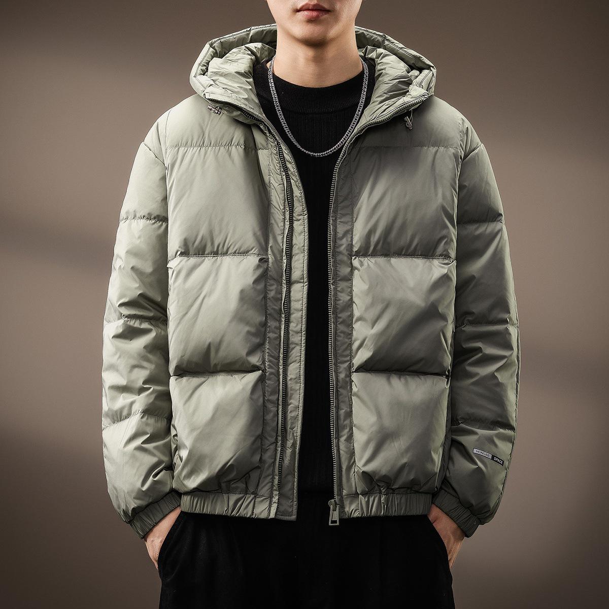 

Trendy Men s Retro Hooded Down Jacket for Autumn/Winter M for 110-130 lbs