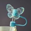 5PCS Butterfly Day Straw Toppers for Stanley Cup New Valentines Day Cover Cap 40oz/30oz Tumbler, 3D Silicone Straw Cover Caps for 10mm Straws,
