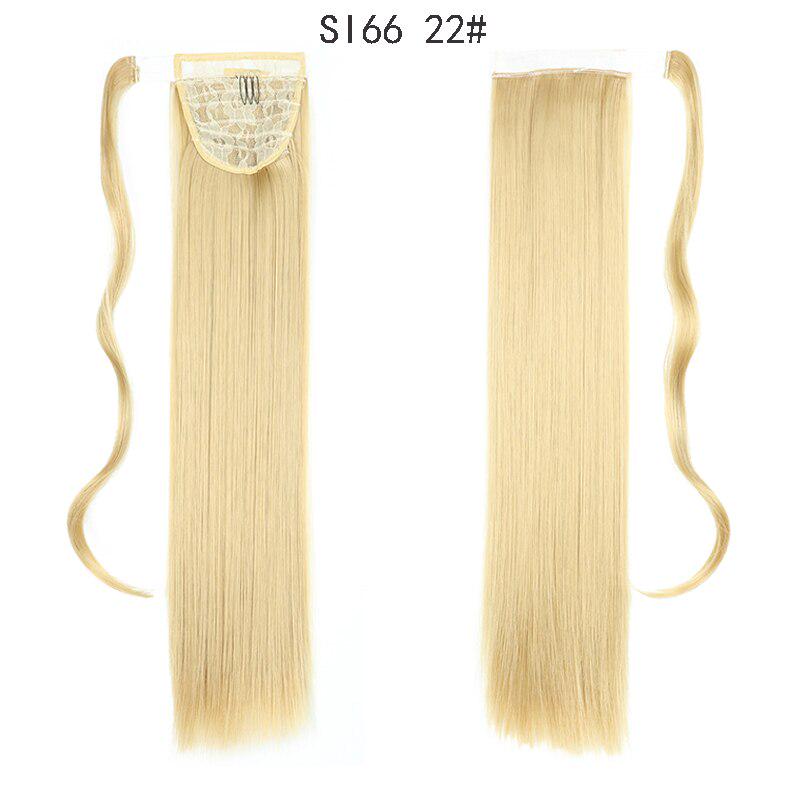 LISI HAIR Dlouhé rovné zavinování kolem klipsy do culíku Prodlužování vlasů tepelně odolné syntetické umělé vlasy s pony ocasem