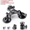 3-Cup Car Suction Cup Holder Strong Mount for GoPro Hero 13 12 11 10 9 8 Insta360 SJCAM AKASO DJI Osmo Action Camera Accessories