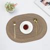 1pc Table Placemats Braided Placemats Dining Tables Natural Woven Oversized Place Mats Set Heat Resistant Pad Oval Table Mats