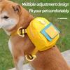 Stylish Pet Backpack with Integrated Harness Collar Perfect for Outdoor Adventures Includes Dog Training Easy Poop Bag Storage