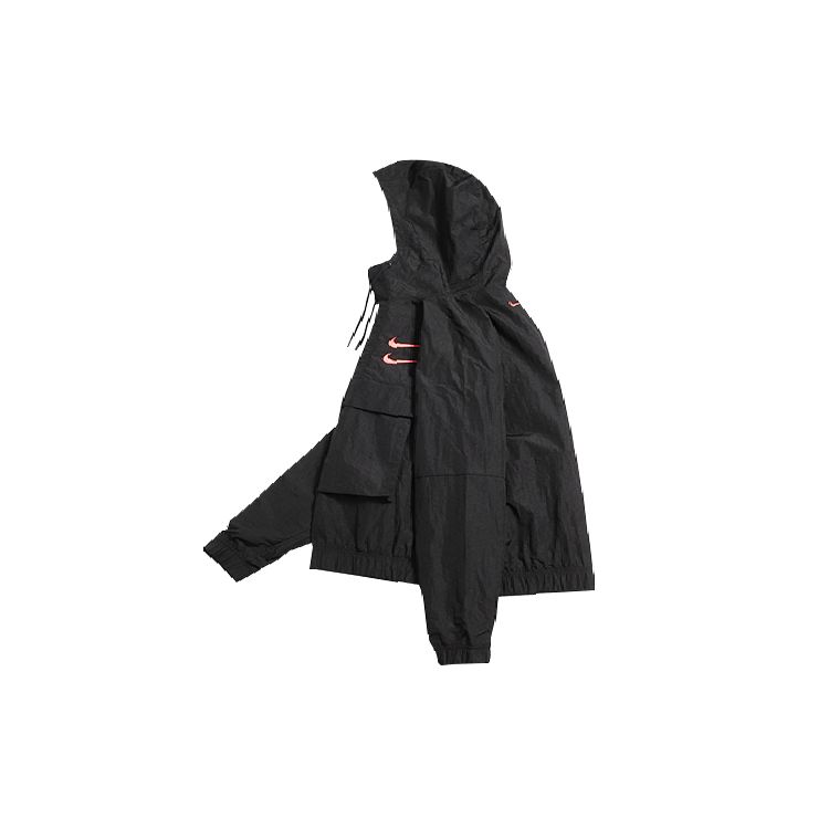Nike Swoosh Hoodie Jacket Men Jackets Black CU3886-010