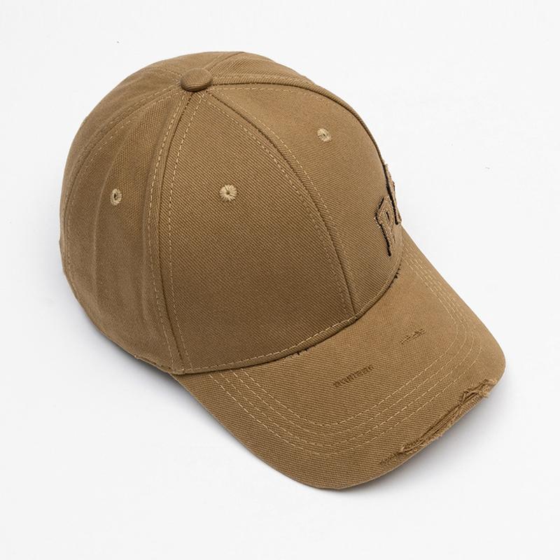 Hole Embroidered Letter Baseball Cap Spring Autumn Cap Unisex Outdoor Sunscreen Hat For Men Women
