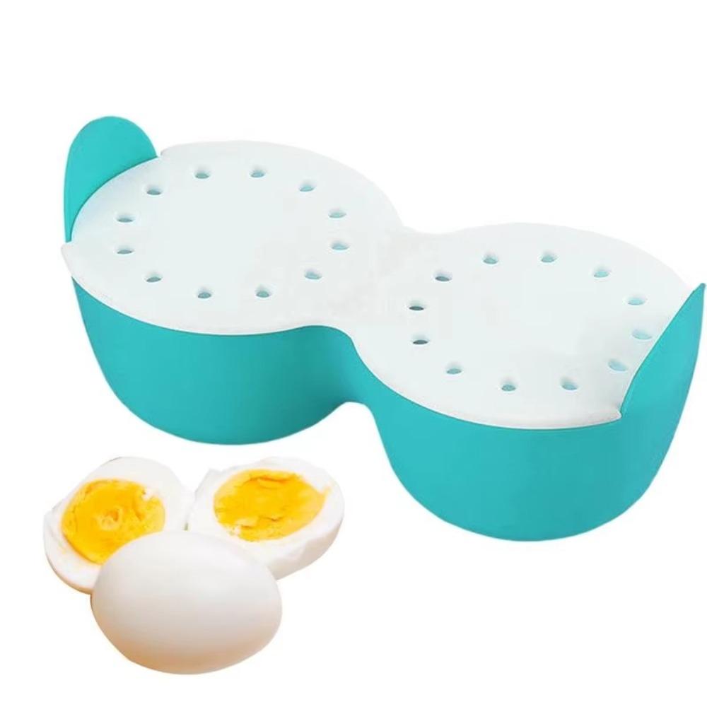 

Multifunctional Silicone Egg Poacher Heat Resistant Microwave Egg Steamer Cooking Tool синій
