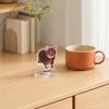 jijijing 2D Flat Rotating Acrylic Cat Sign for Car Dashboard, Desk Decor, Cute Print Tabletop Centerpiece with Base Home Office, Interior Gift Lovers
