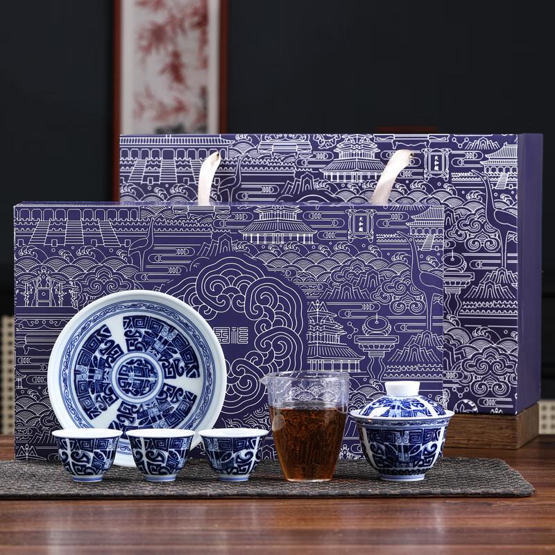 MULTIPOTENT Antique Blue and White Ceramic Tea Set