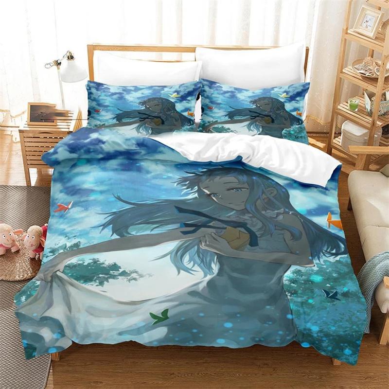 3D Printed Anime Anohana Honma Meiko Bedding Sets Exquisite Bed Supplies Set Duvet Cover Bed Comforter Set Luxury Birthday Gift