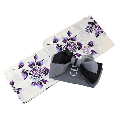 SAKIKU-EN Pattern Is Random Choose Your Favorite Color Finished Yukata Easy-to-make Obi 2-piece Set