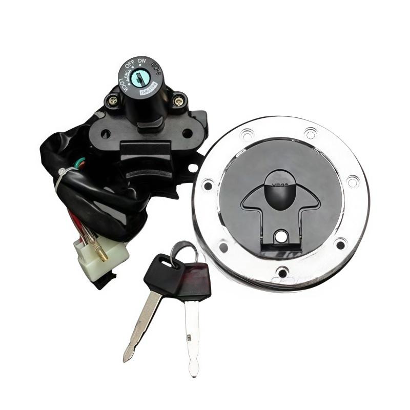 Motorcycle Ignition Switch Lock Fuel Gas Cap W/Key Set Fit For Ninja ZX-6R ZX7R ZX7RR ZX9R ZZR400 ZZR600 ZXR400 ZXR750 1991-2006