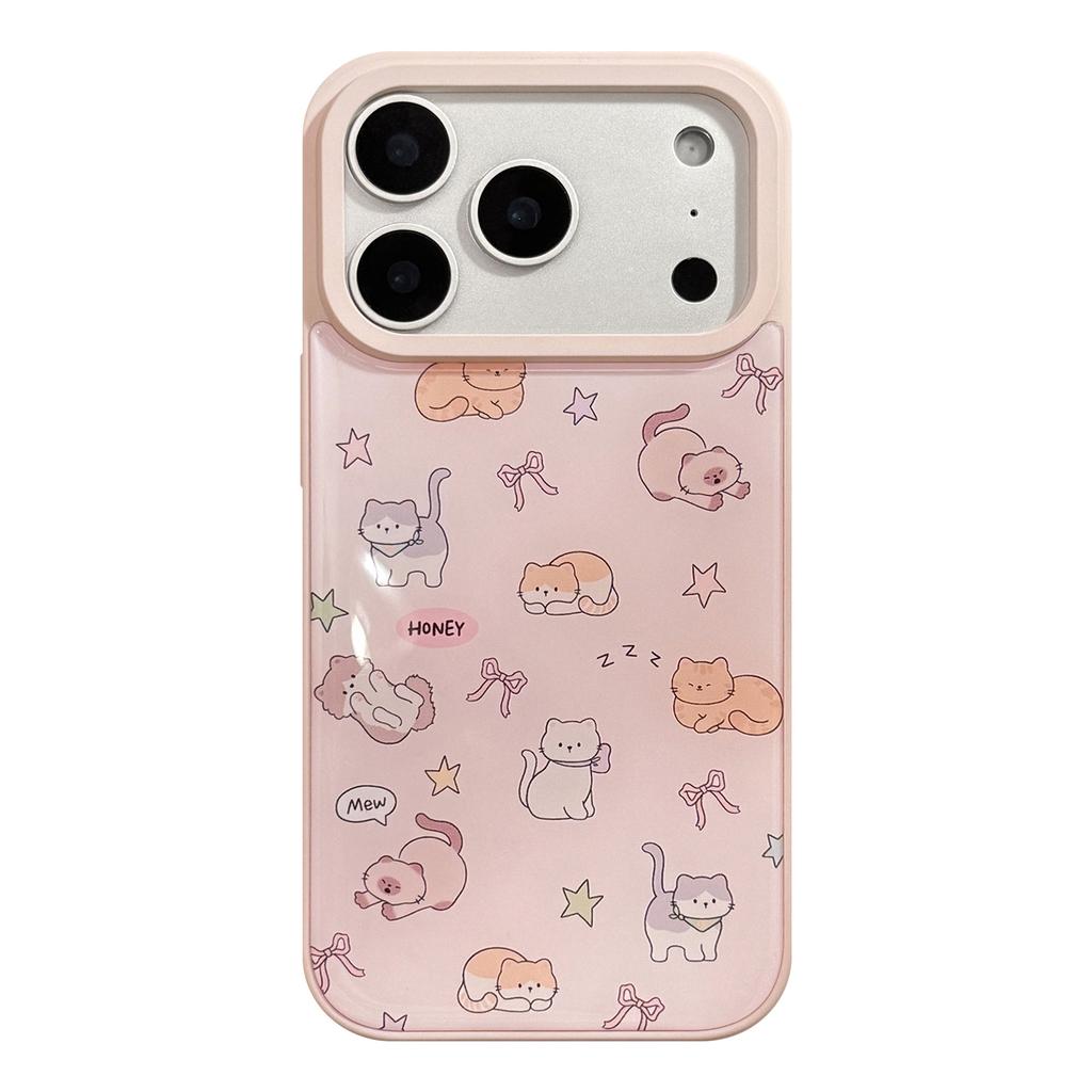 Cat Paradise for Apple 17promax Mobile Phone Case 16 Drops of Glue Powder Cartoon 15 for IPhone13 for Huawei for Samsung