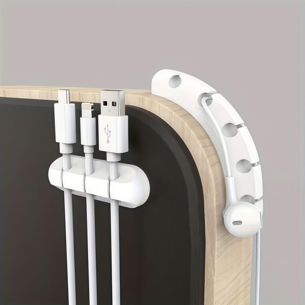 3/5/7Hole Cable Cord Wire Organizer Silicone USB Cable Winder Management Clips Self Adhesive for Mouse Keyboard Headset