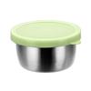 6Pcs Sauce Cups with Easy Open Colorful Lids Leak-Proof 40ml Salad Dressing Containers Stainless Steel Snack Cups