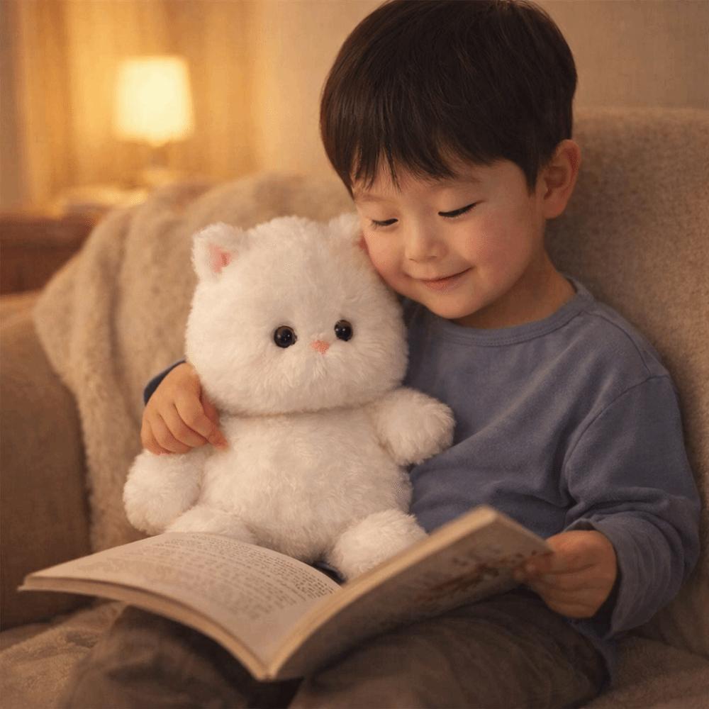 Fluffy Design White Cat Plush Toy Soft Toys Plush Animal Ideal Gift Stuffed Animal  Home Decor