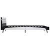 LED Platform Bed Frame in White Faux Leather 140x200 cm