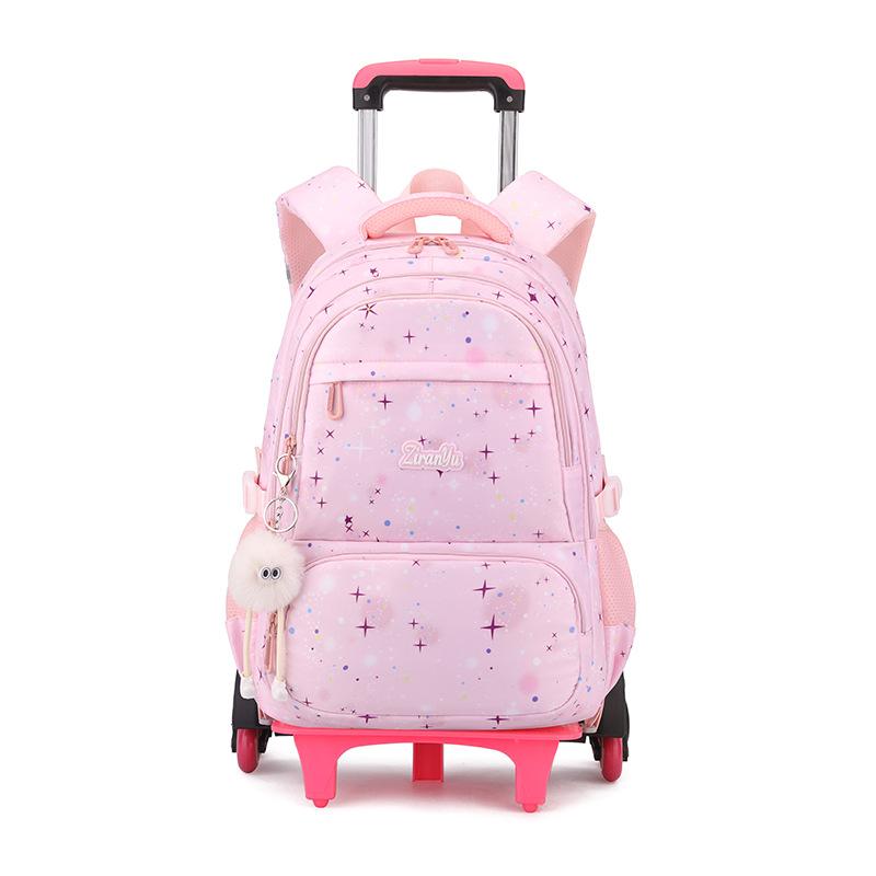 Zaino Scolastico per Bambini Zaino con Ruote per Ragazze Zaino con Ruote Zaino Scolastico per Studenti Con Ruote Trolley Borsa per Libri Bagaglio da Viaggio