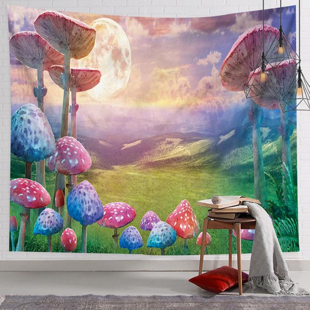 Mushroom Tapestry Wall Decor Boho Decor Psychedelic Hippie Boho Tapestry Decor Witchcraft Wall Covering Decor