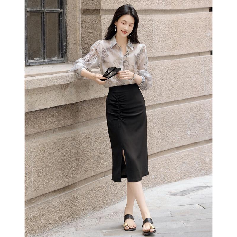 Women's Lyocell Blend Floral Blouse