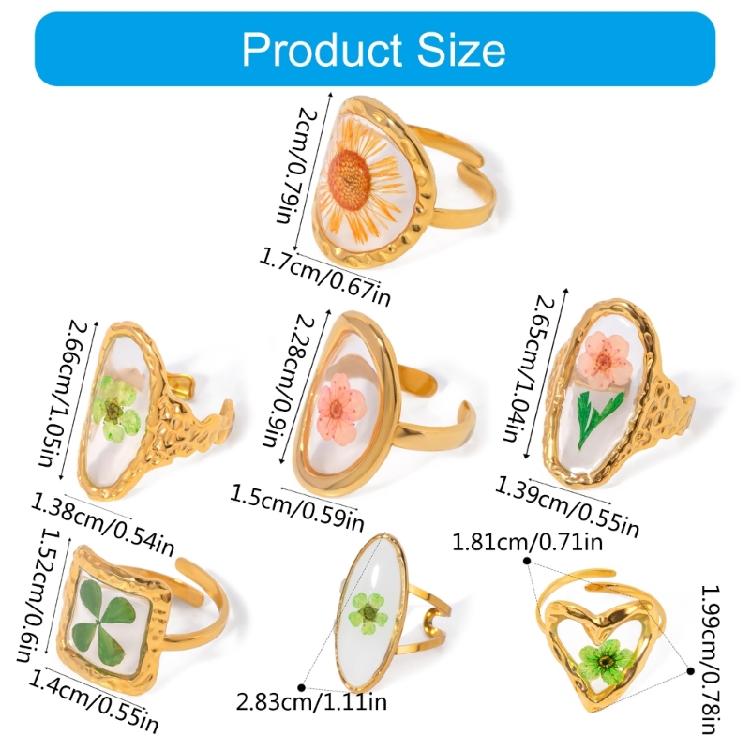 Stylish Floral Open Rings Stylish Flower Finger Rings Ornament Delicate Open Rings Jewelry Charm for Women