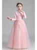 New Girls' Princess Tulle Dress - Puffy, Long, Autumn/Winter Style, Perfect for Evening, Flower Girl, Wedding, or Performance.