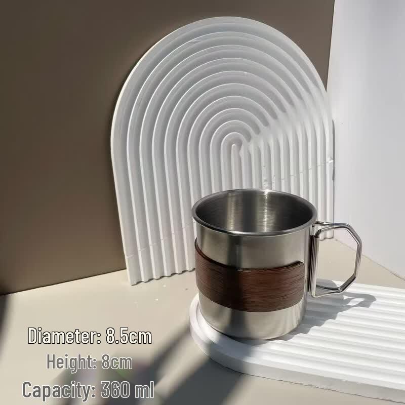 

Кемпинговая кружка из нержавеющей стали с деревянными чехлами