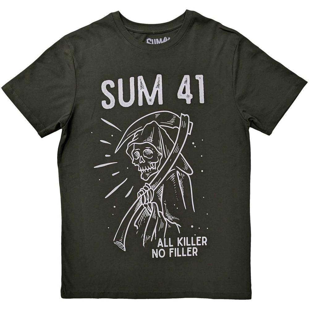 Sum 41 TShirt All Killer No Filler Reaper Rock Official Green New Unisex T-Shirt S