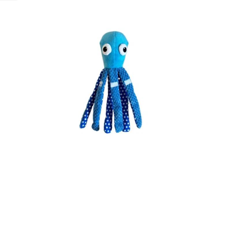 Octopus Squeaky Pet Toy Cute Soft Plush Squeaky Chew Toy for Puppies Kittens Small Medium Pets Energy Release B