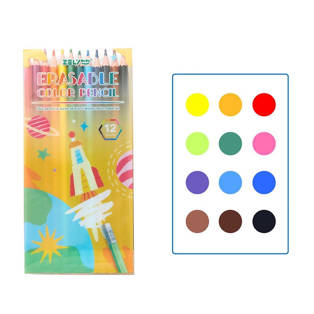 

12/24/36/48 Colors Color Pencil Art Painting Writing Sketching Pencil Students 12Colors-Erasable