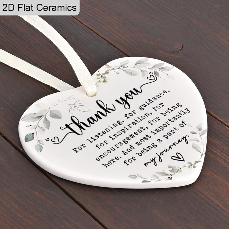Thank You Gifts Ceramic Ornament - Appreciation Gifts for Women, Thank You Gift for Coworker, Friend, Teacher, Boss, Employee - Home Decoration Idea