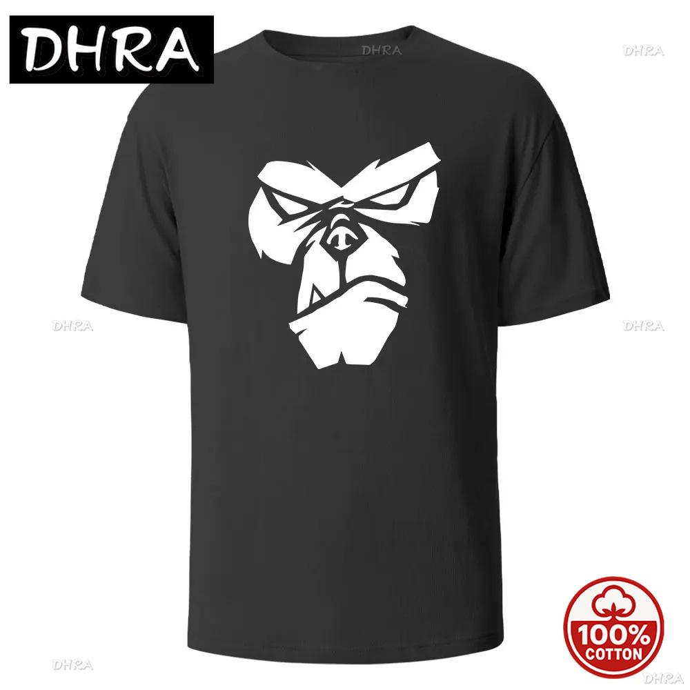 Gorilla Face Funny Print Tees Summer Soft Tees For Unisex Unisex 100cotton Oneck Oversize Casual Short Sleeved Streetwear Basic Top