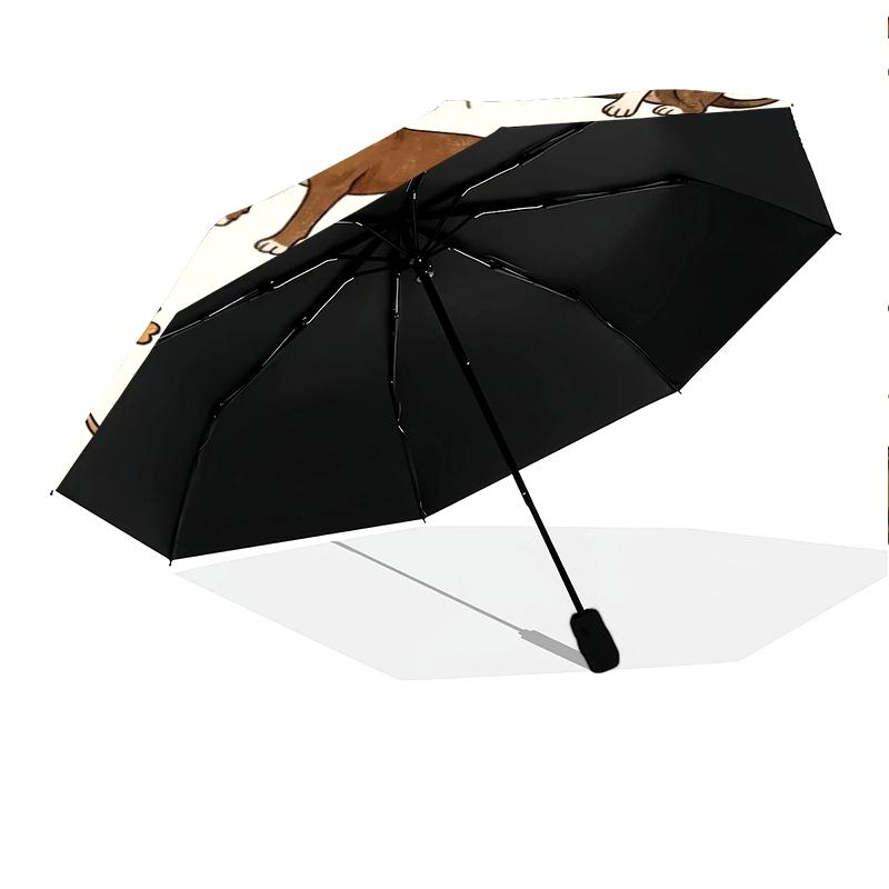 1 PC Automatic Folding Umbrella - Cute Dog Pattern, Portable & Foldable Design with 8 Ribs, Christmas Birthday Gifts