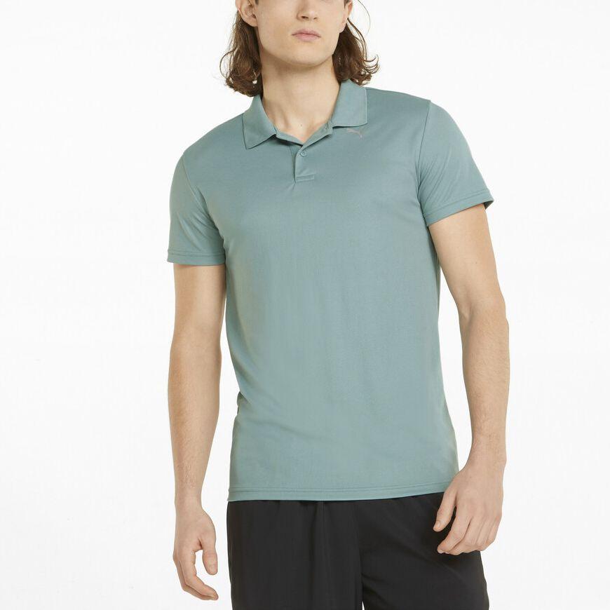 Puma Training Series Solid Color Pullover Casual Comfortable Short Sleeve Polo Shirt Men Polo Shirts Blue 521772-50