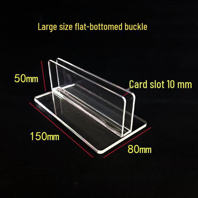 Acrylic Magnetic Clip for Signs - Transparent Plastic Snap Holder for Shelves