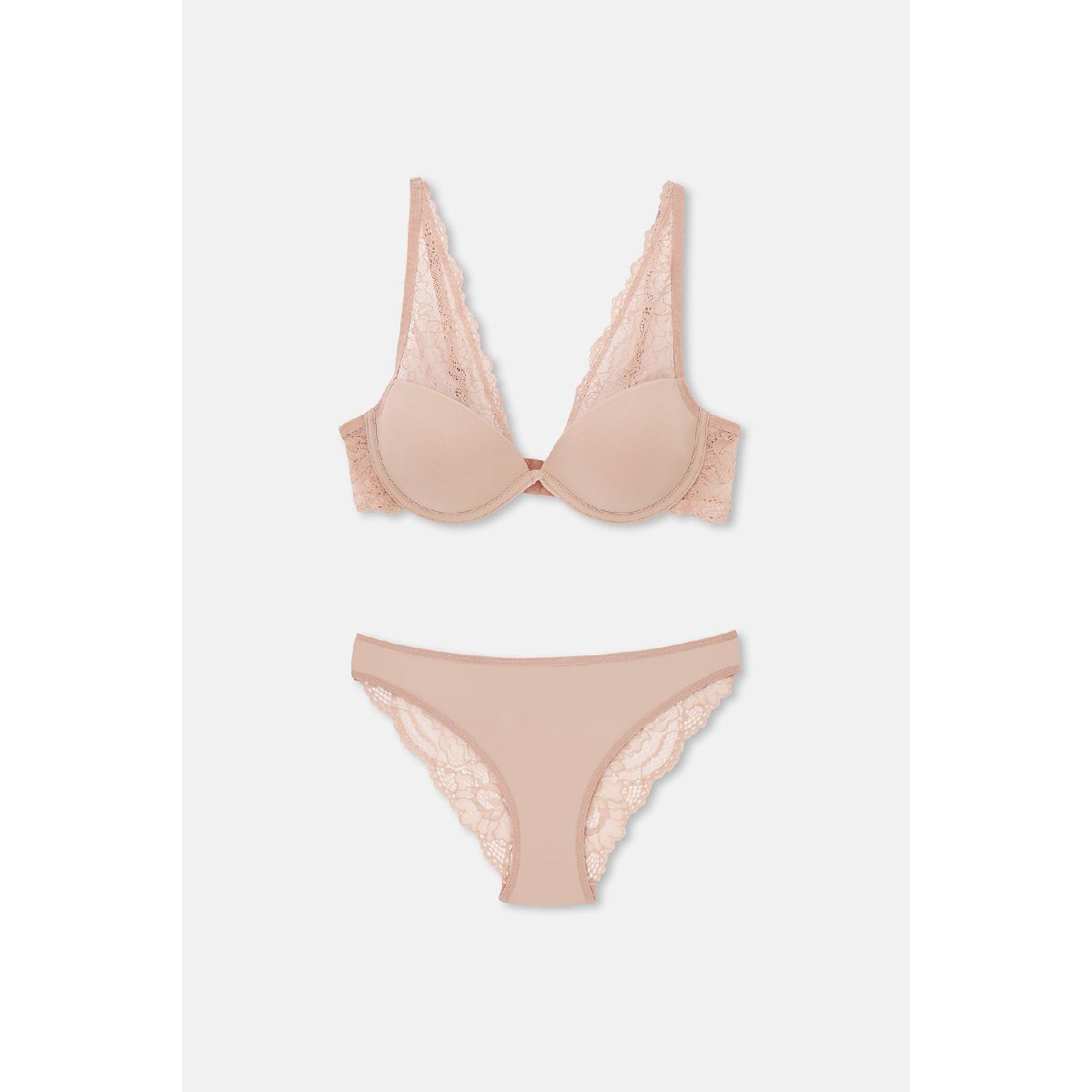 

Powder Ersk1140 Rosemary Lace Detail Coated Bralet Tk. 75C рожевий