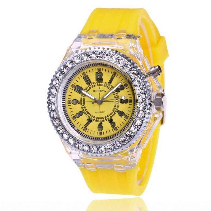 Luminous LED Quartz Watch with Silicone Strap