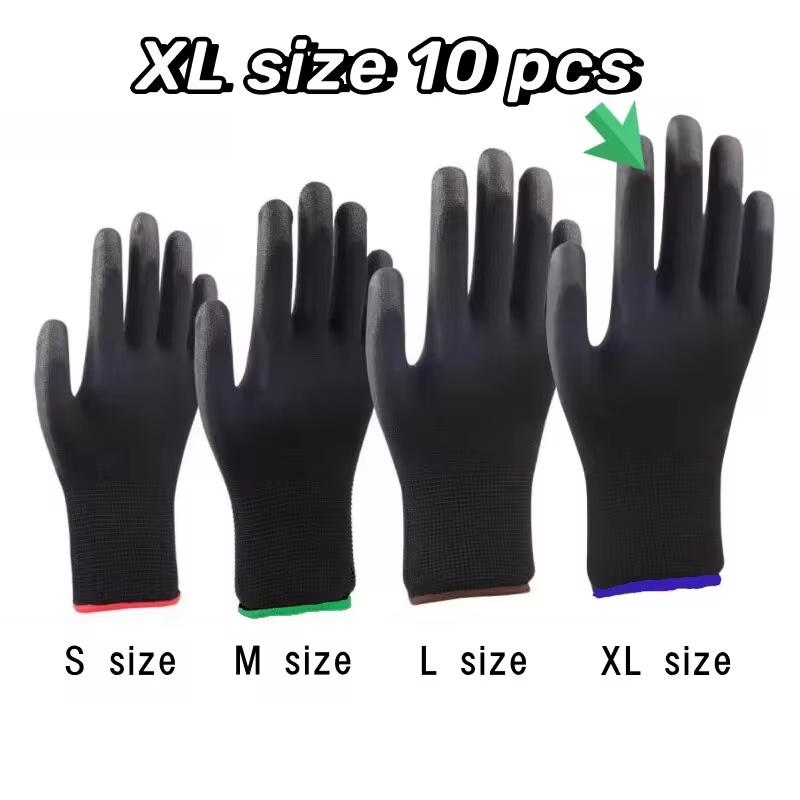 10Pair Protective Work Gloves Wear-resistant Non-slip Anti-static Gardening And Woodworking Machinery Durable Safety Work Gloves