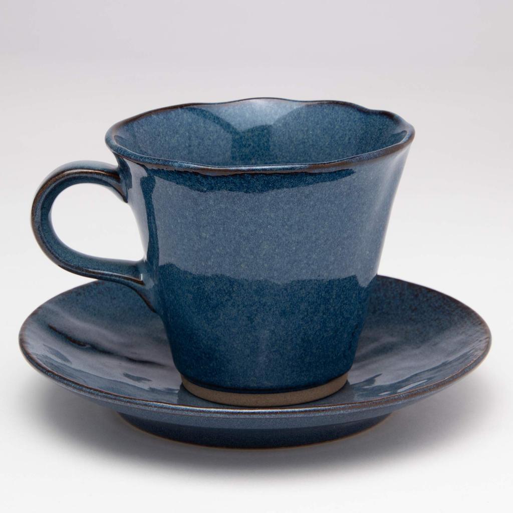 Mino Ware Cup and Saucer Sea Cucumber W30130